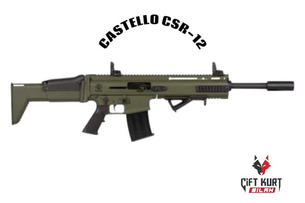 CASTELLO CSR-12 (SCAR-12) ŞARJÖRLÜ YARI OTOMATİK YİVSİZ AV TÜFEĞİ (HAKİ)